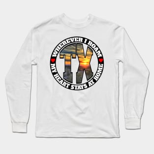 Heart Stays Home - Texas Long Sleeve T-Shirt